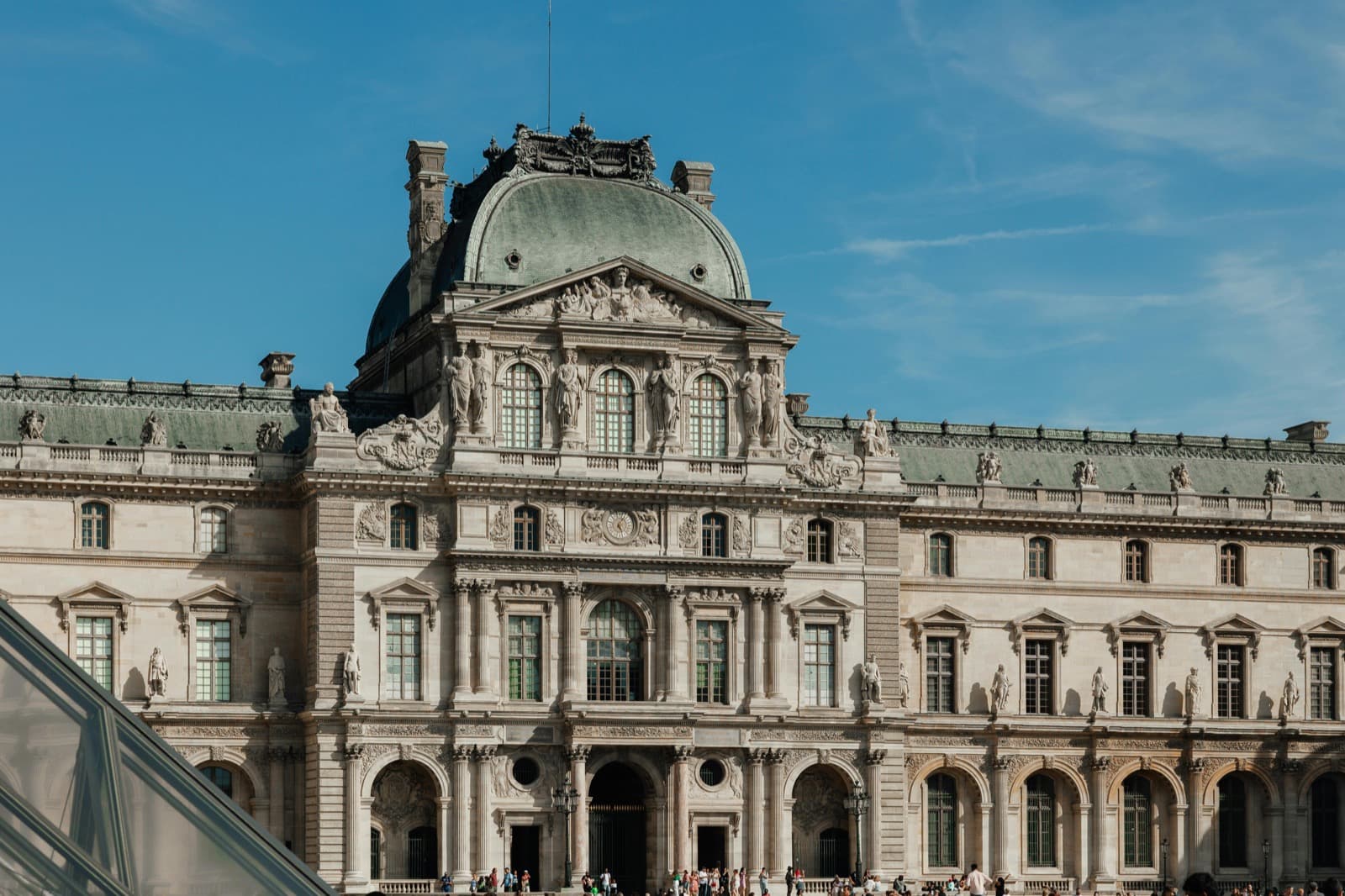 The Louvre Museum — I.M. Pei's glass pyramid, completed 1989