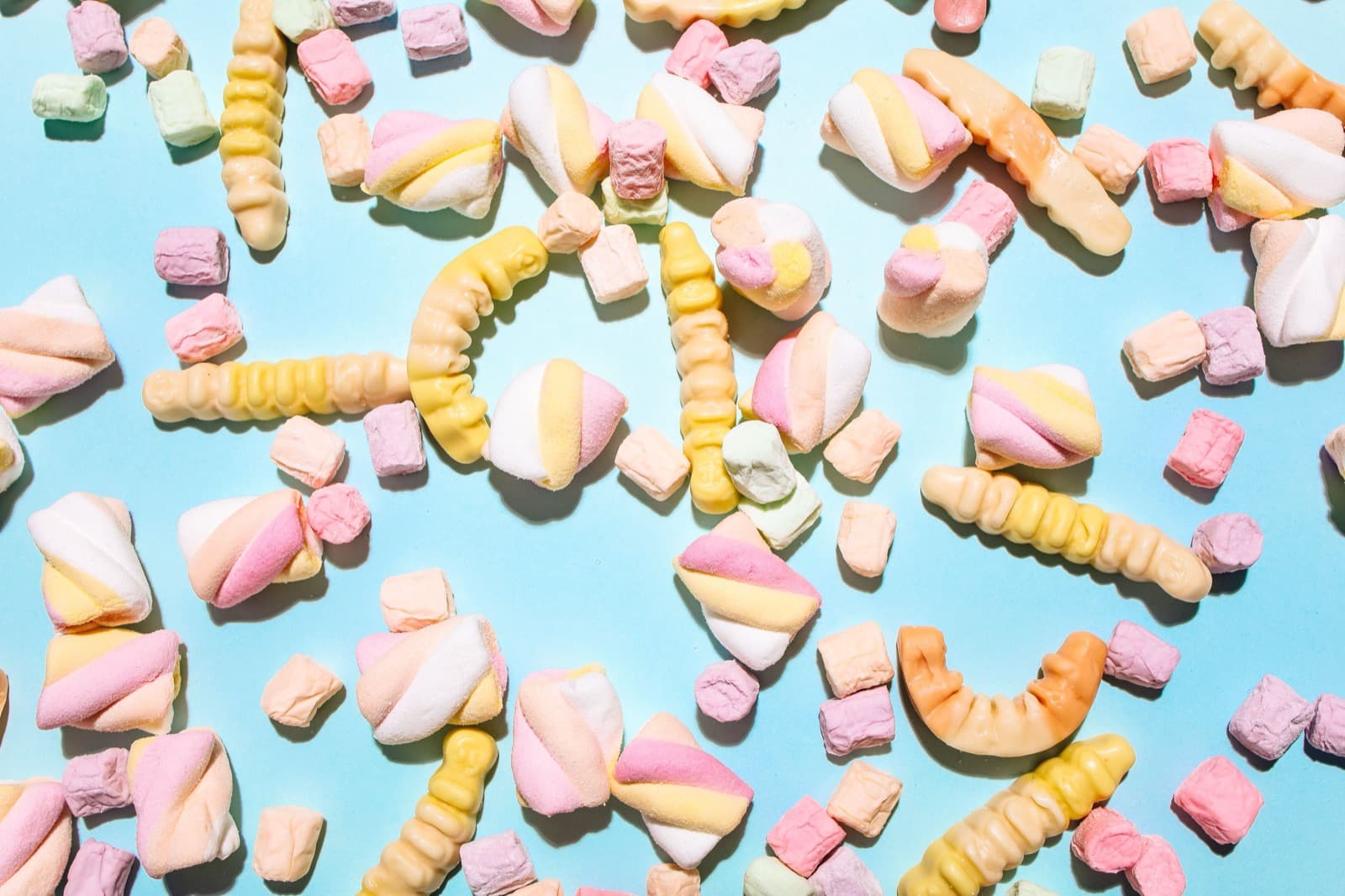 Colorful Japanese snacks and candy