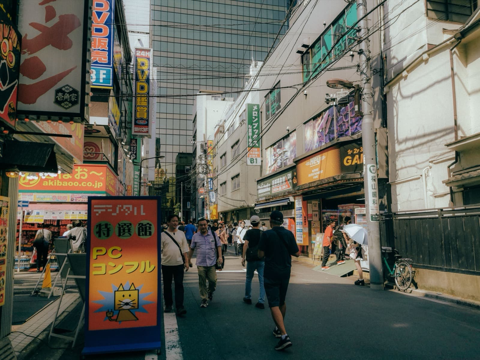An Akihabara street lined with gachapon specialty stores
