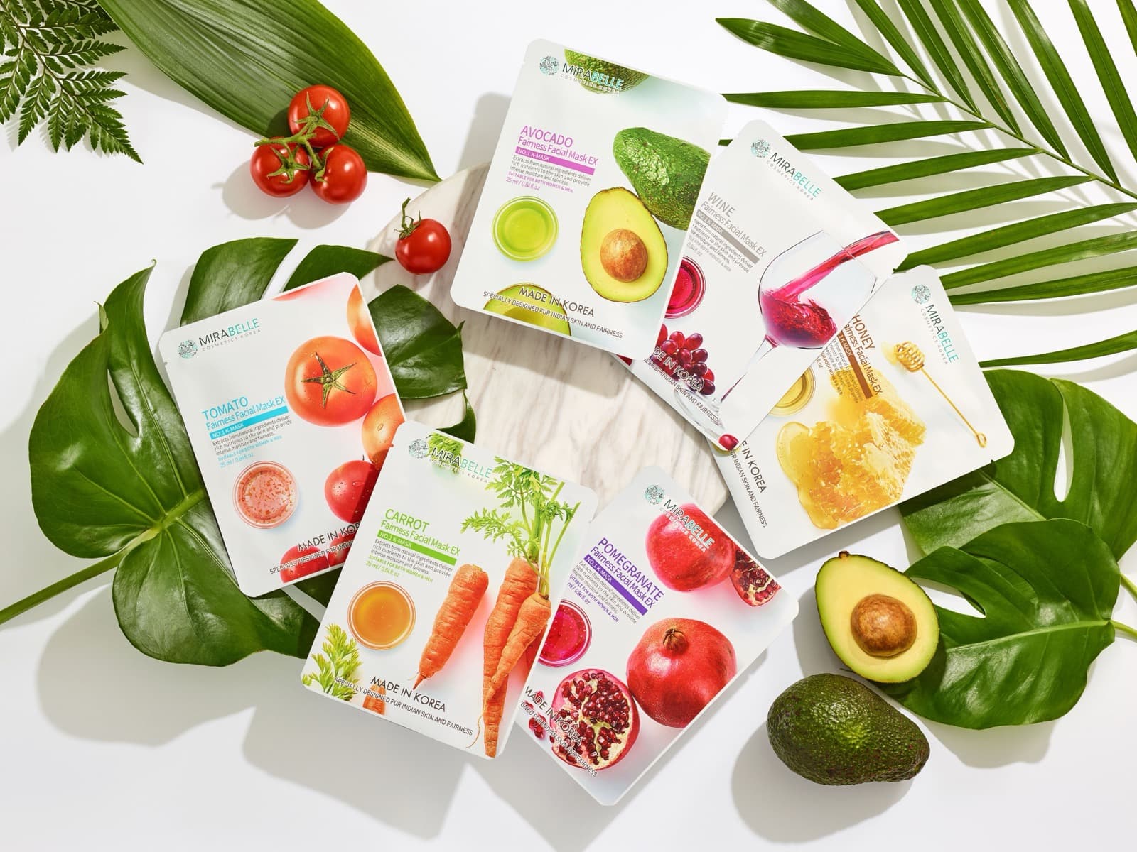 A flat lay of sheet masks, a favorite bulk buy for gifts