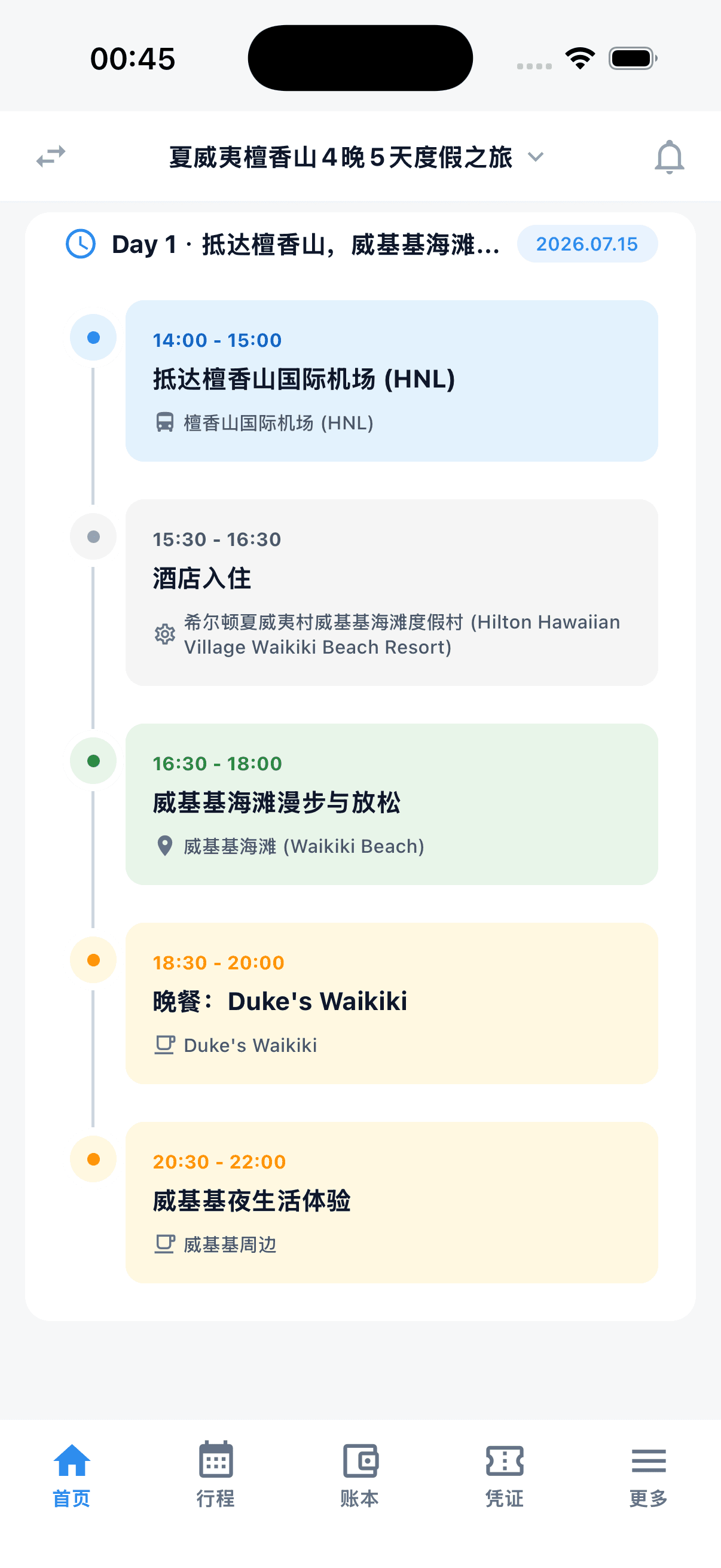 Tripop 主页, Day 1 时间序
